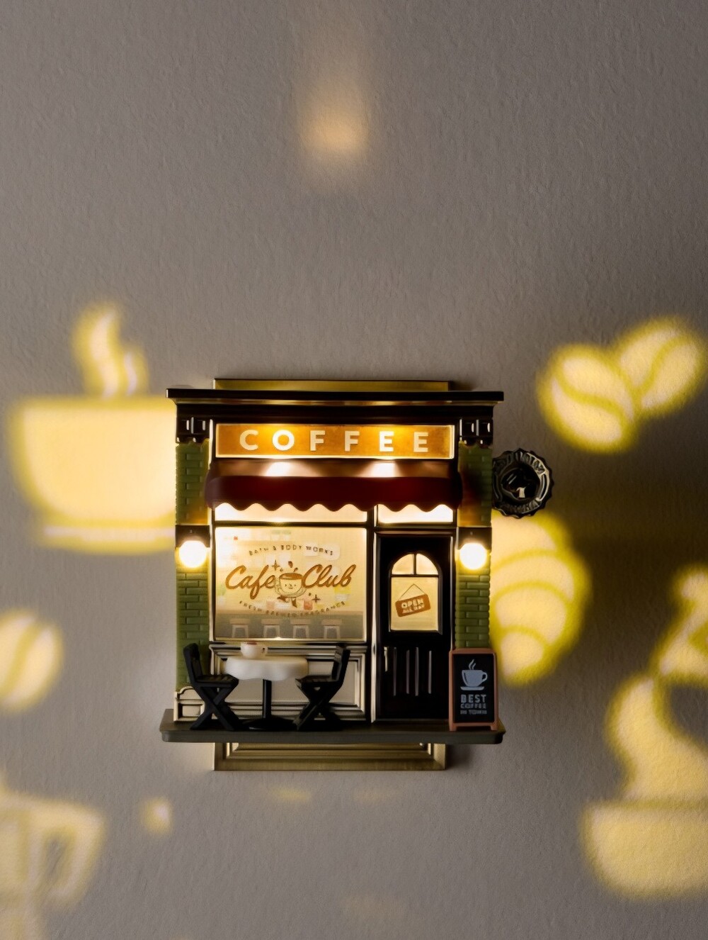 Bath & Body Works BOOKSTORE/COFFEE SHOP Light-up 3-Wick Candle Holder 3PC Bundle - Picture 12 of 13